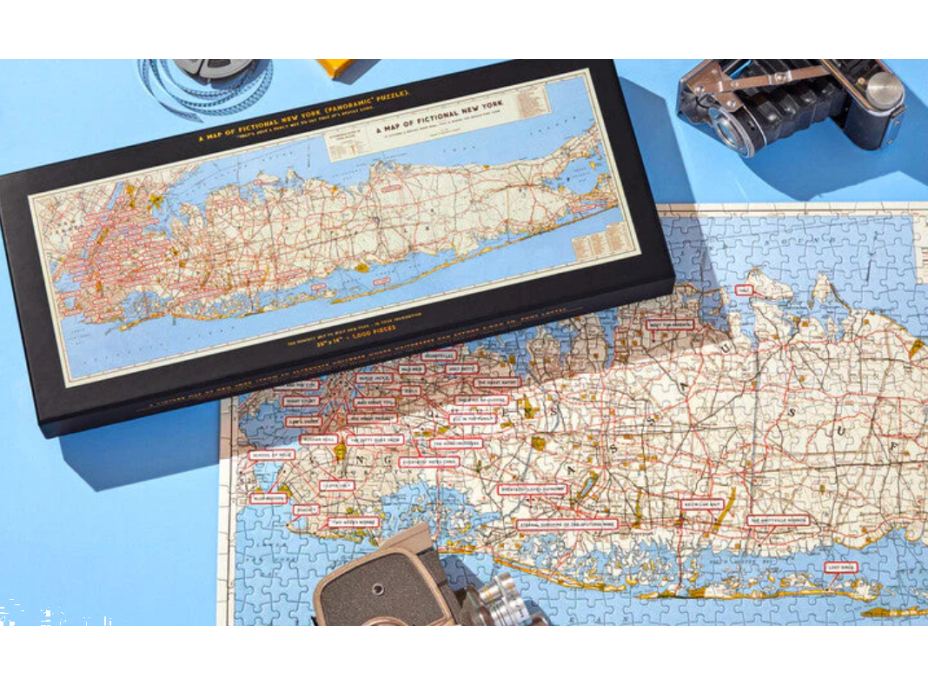 GALISON Panoramatické puzzle Mapa filmového New Yorku 1000 dielikov