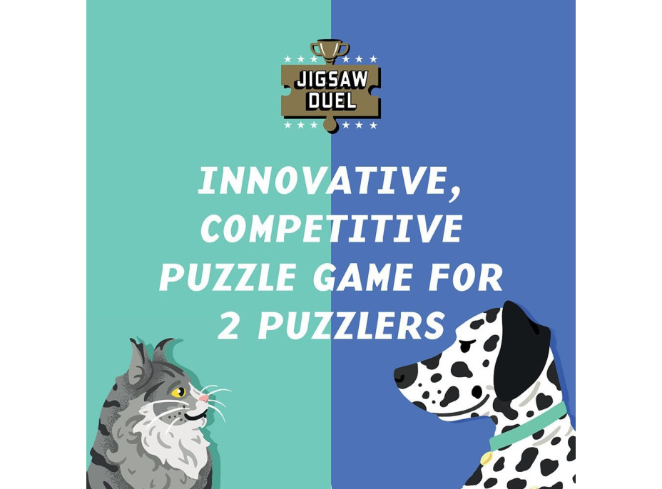 RIDLEY&#39;S GAMES Puzzle Duel Zvieratá: Mačky vs psy 2x70 dielikov