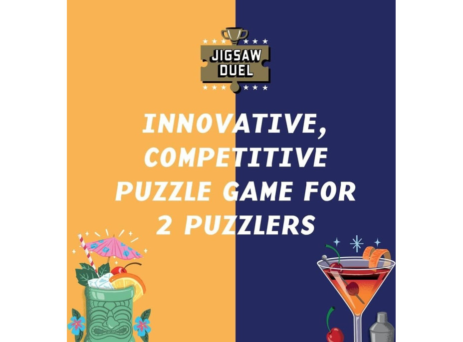 RIDLEY&#39;S GAMES Puzzle Duel Koktailový súboj: Piňa Colada vs Manhattan 2x70 dielikov