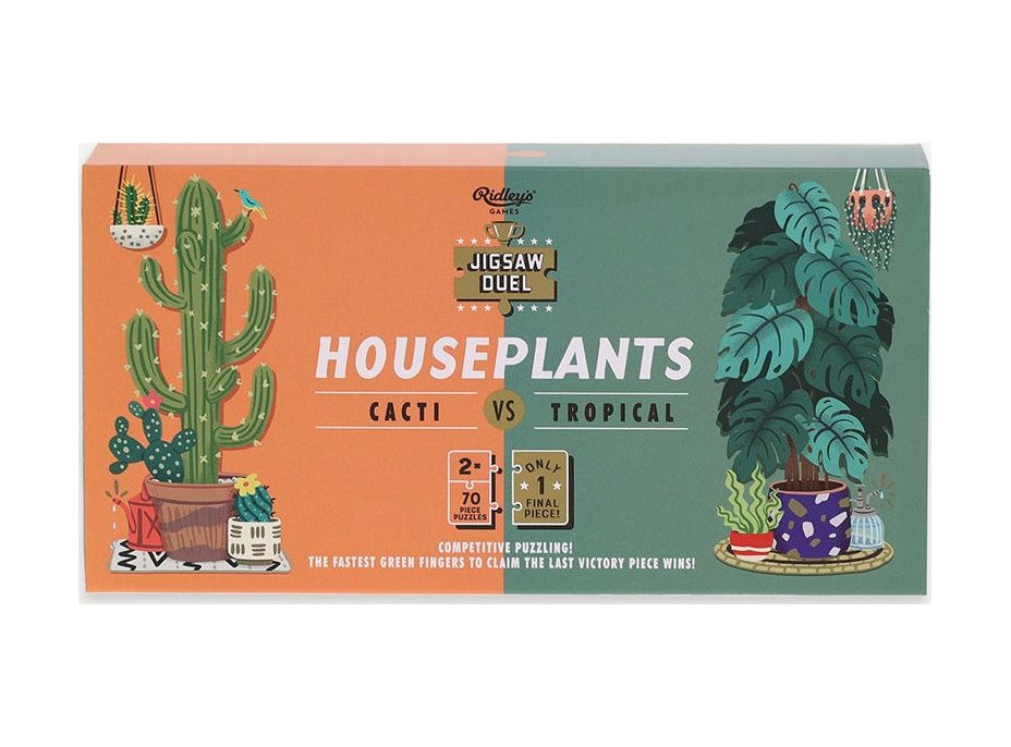 RIDLEY&#39;S GAMES Puzzle Duel Izbové rastliny: Kaktusy vs Tropické 2x70 dielikov