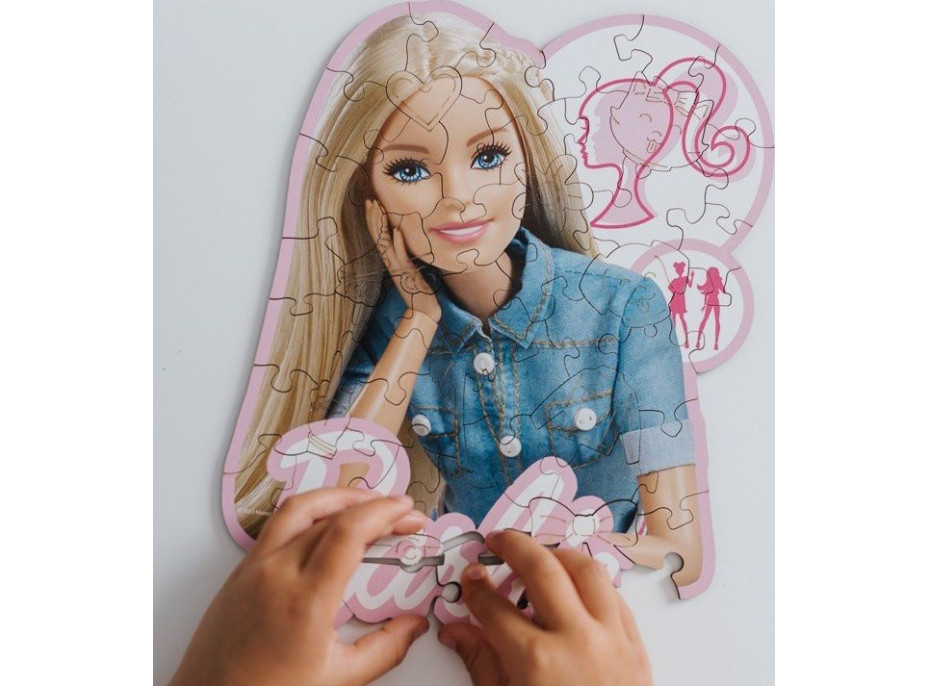 Trefl Wood Craft Junior puzzle Krásna Barbie 50 dielikov