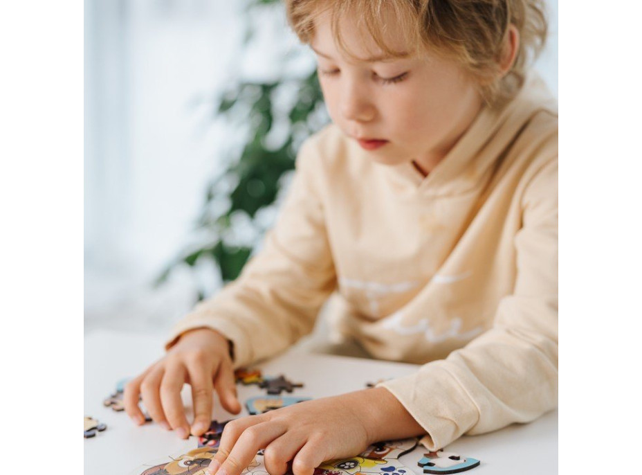 TREFL Wood Craft Junior puzzle Tlapková patrola 50 dielikov