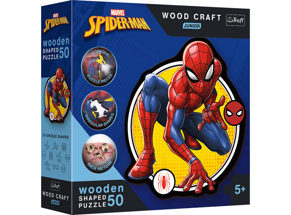 Trefl Wood Craft Junior puzzle Spiderman: Sila 50 dielikov