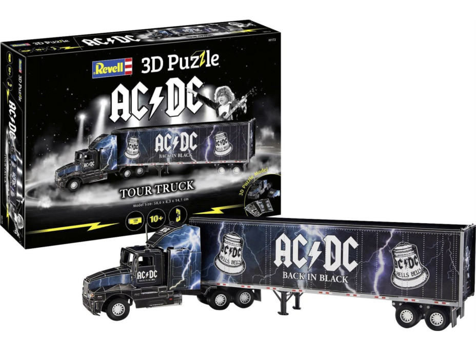 3D puzzle Kamión s prívesom AC/DC 128 dielikov