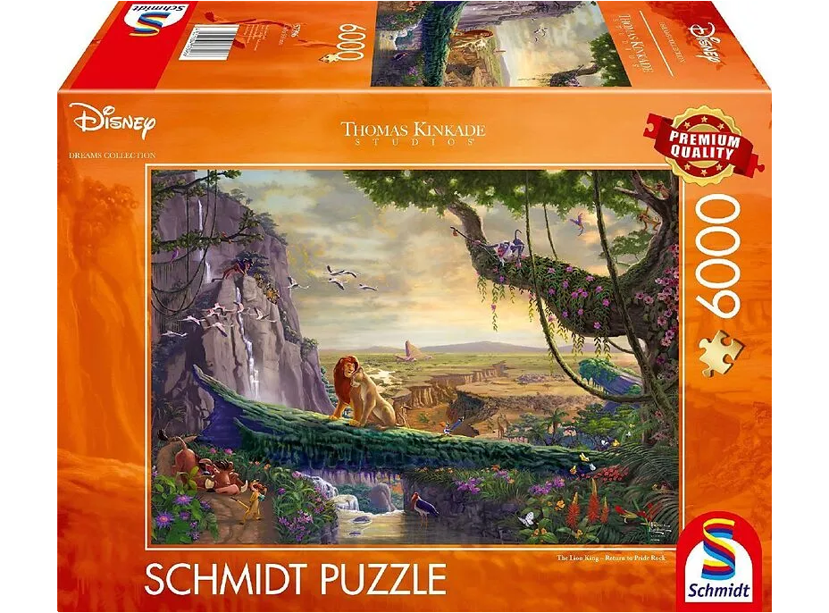 SCHMIDT Puzzle Leví kráľ: Návrat na Levia skalu 6000 dielikov