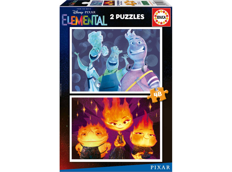 EDUCA Puzzle Medzi živlami 2x48 dielikov