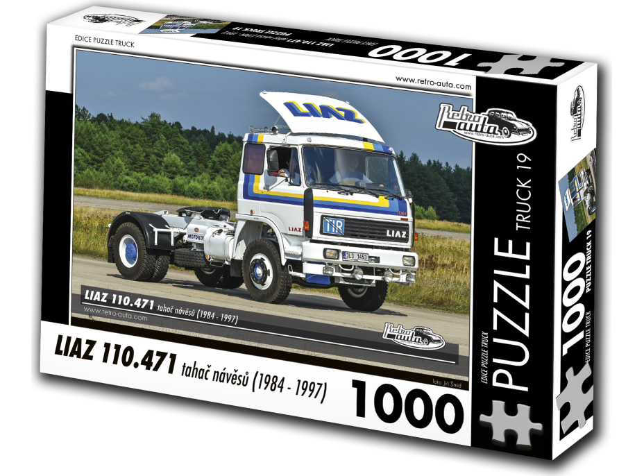 RETRO-AUTA Puzzle TRUCK č.19 Liaz 110.471 ťahač návesov (1984-1997) 1000 dielikov