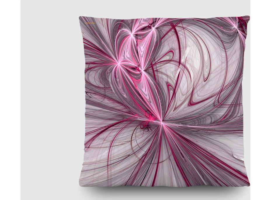 Dekoračný vankúš - Ružová abstrakcia - 45x45 cm