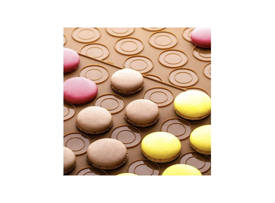 Silikónová forma na sušienky/makrónky - hnedá