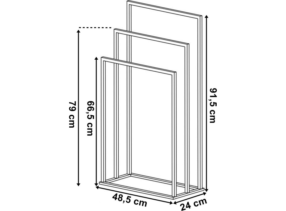 Vešiak na uteráky TIRE - 3ramenný - chrómový