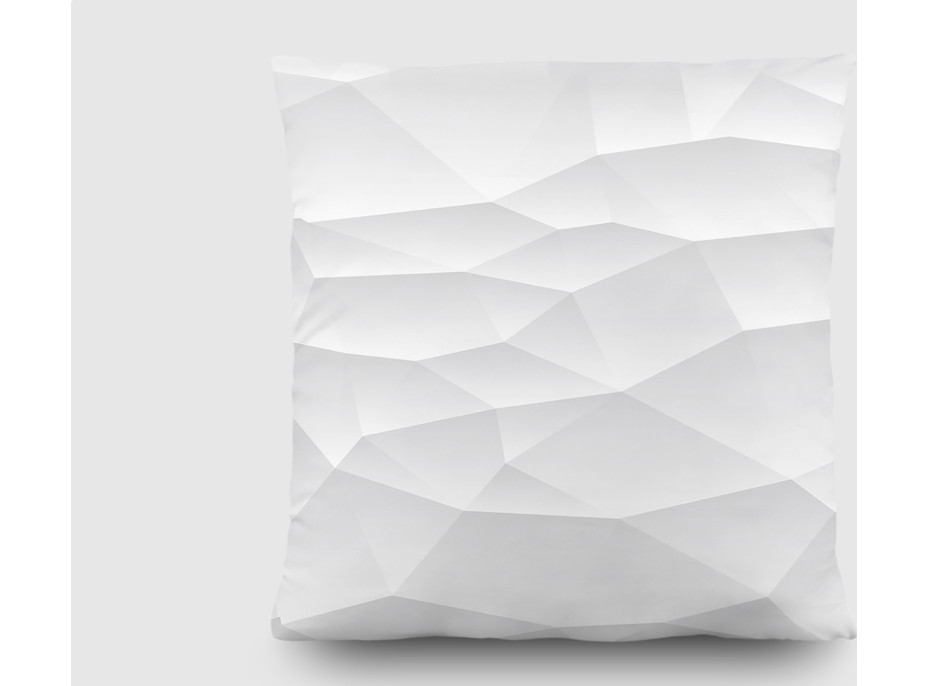 Dekoračný vankúš - Biela 3D abstrakcia - 45x45 cm
