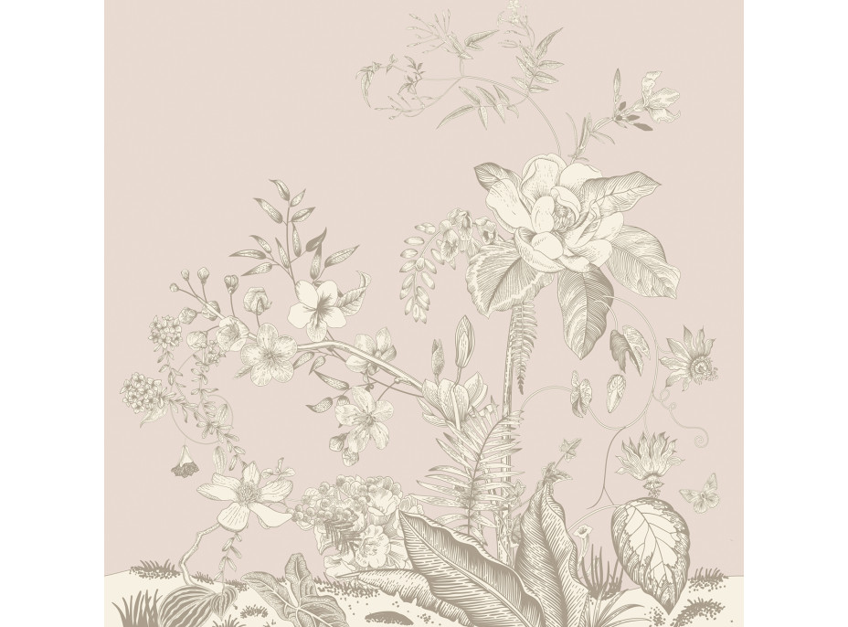 Dekoračný vankúš - Pastelové kvety - 45x45 cm
