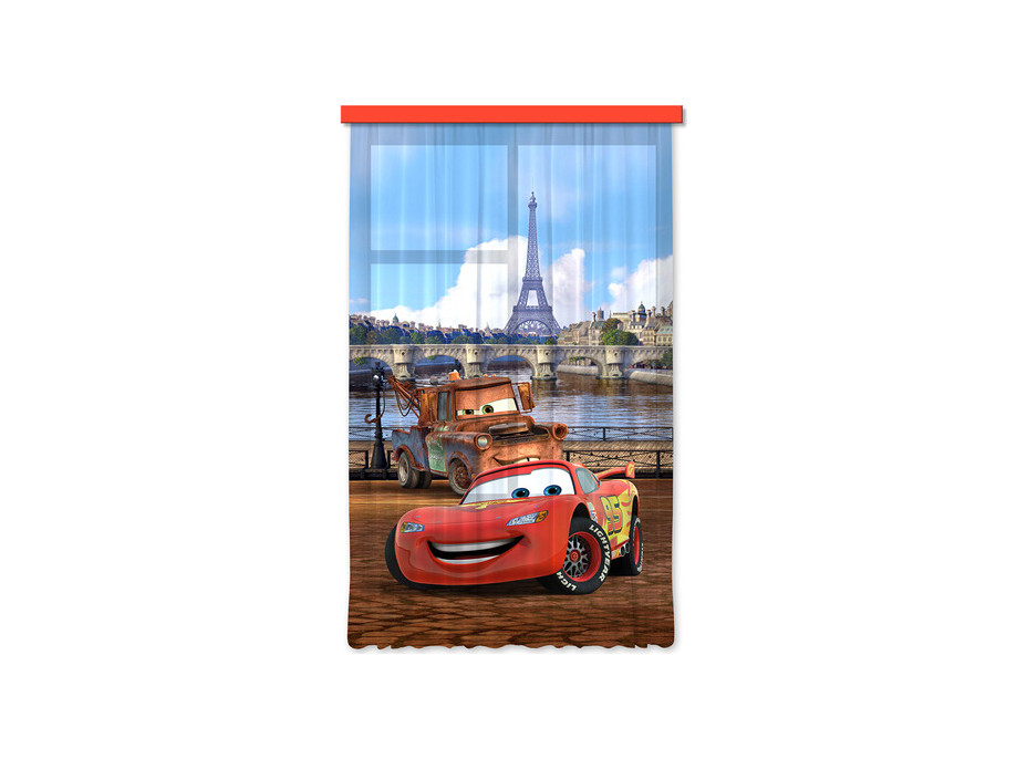 Detský záves DISNEY - CARS v Paríži - 140x245 cm