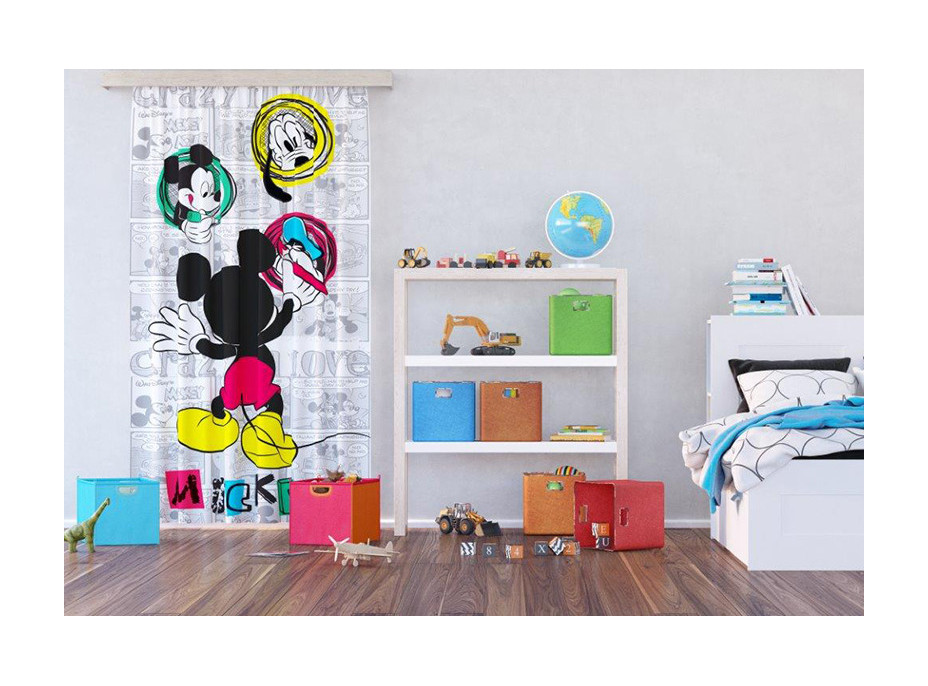 Detský záves DISNEY - Mickey kreslí - 140x245 cm