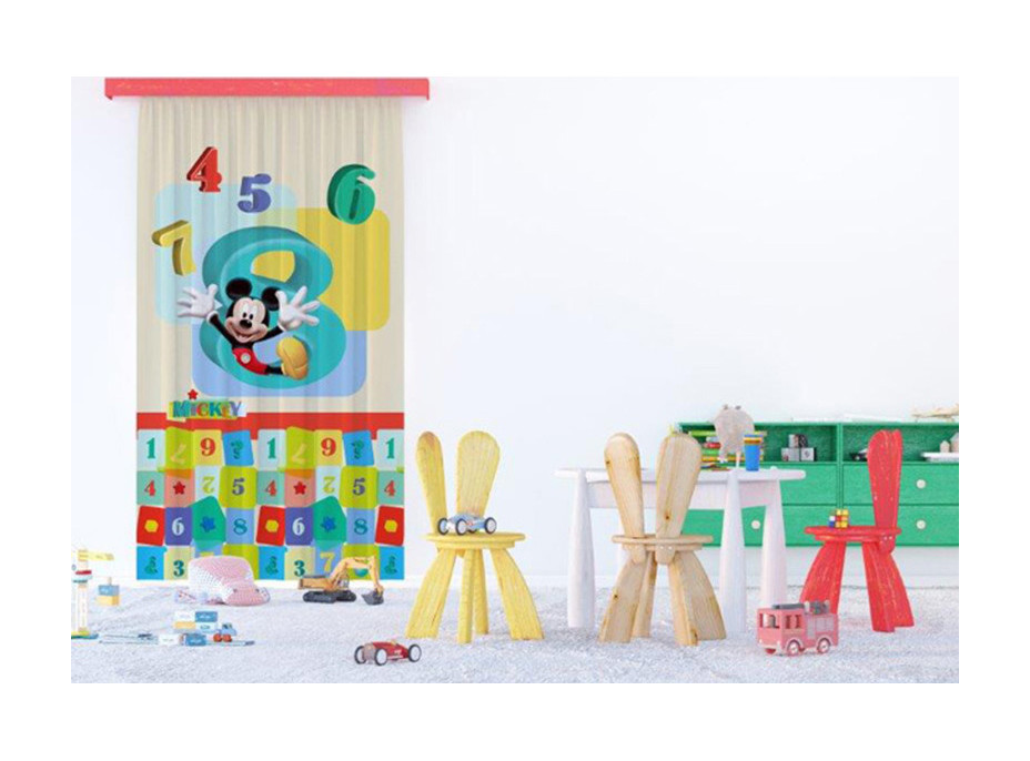 Detský záves DISNEY - Mickey a čísla - 140x245 cm