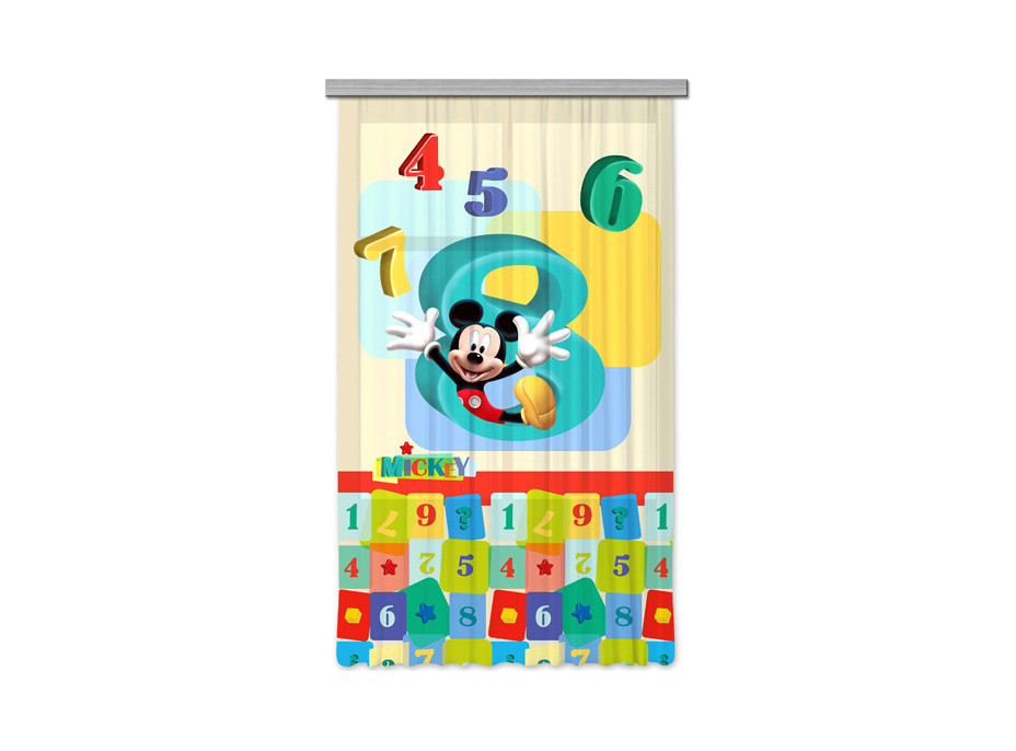 Detský záves DISNEY - Mickey a čísla - 140x245 cm