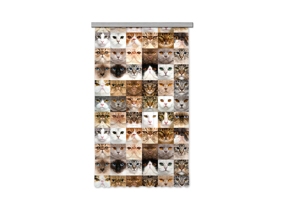 Dizajnový záves - Mačky 2 - 140x245 cm