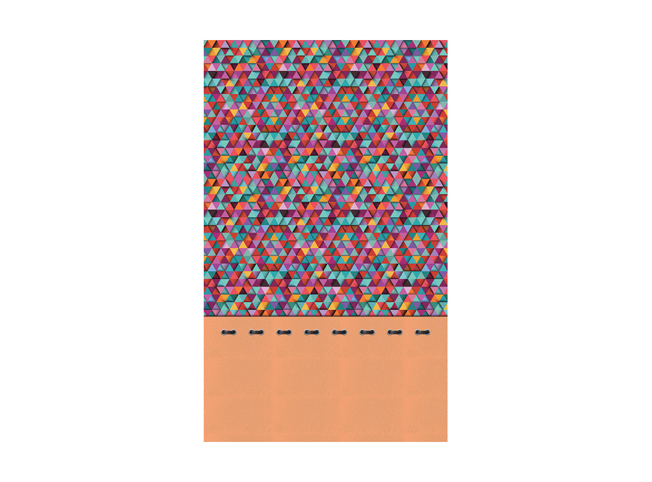 Dizajnový záves - Farebné trojuholníky - 140x245 cm