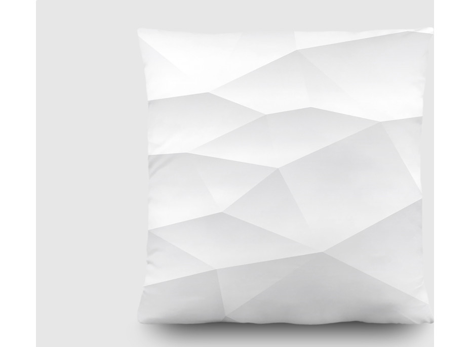 Dekoračný vankúš - Biela 3D abstrakcia - 45x45 cm