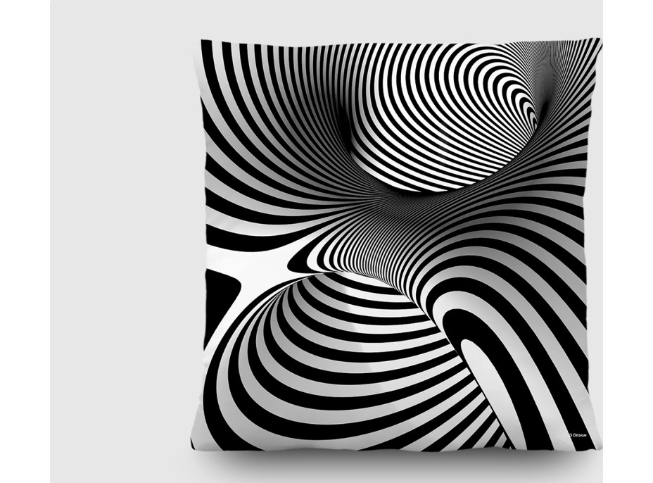 Dekoračný vankúš - Čiernobiela abstrakcia - 45x45 cm