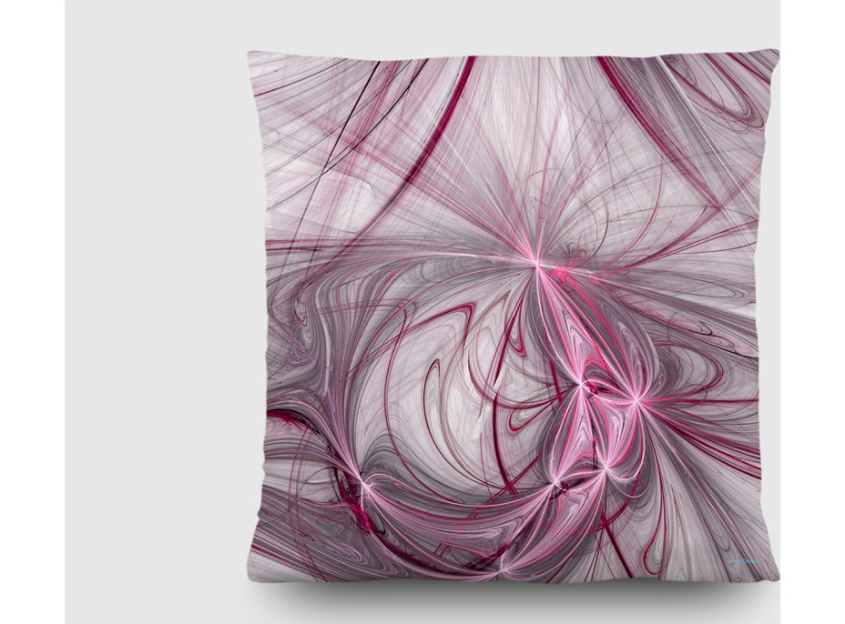 Dekoračný vankúš - Ružová abstrakcia - 45x45 cm