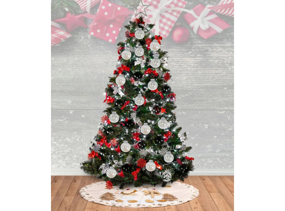 Vianočné banky na stromček - 5 druhov - 20 ks - 10 cm - priehľadné