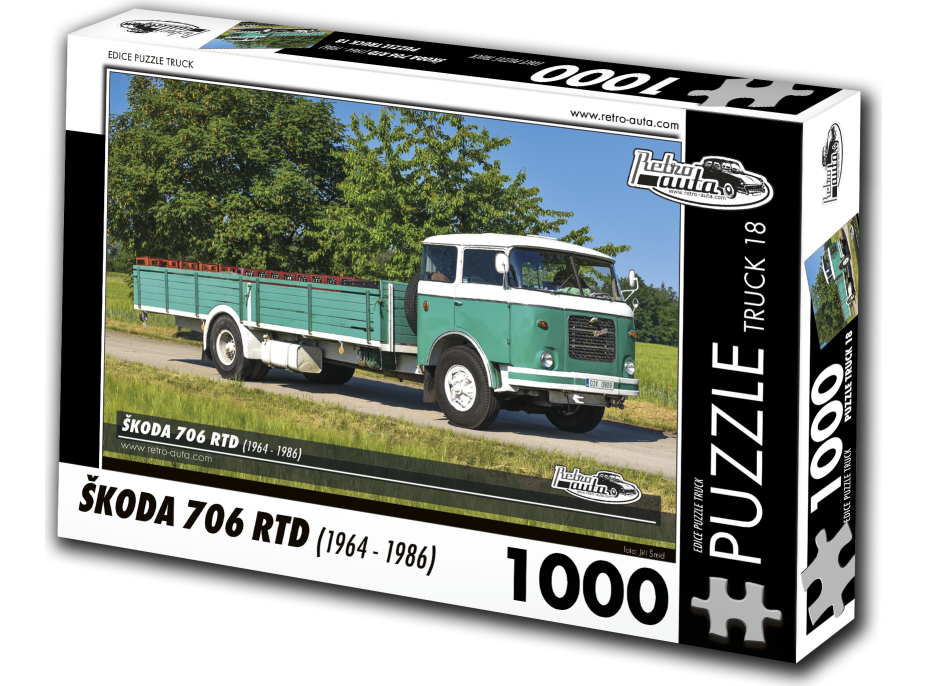 RETRO-AUTA Puzzle TRUCK č.18 Škoda 706 RTD (1964-1986) 1000 dielikov