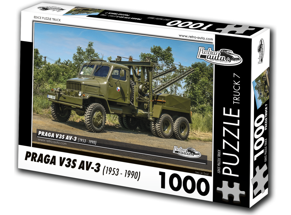 RETRO-AUTA Puzzle TRUCK č.7 Praga V3S AV-3 (1953-1990) 1000 dielikov