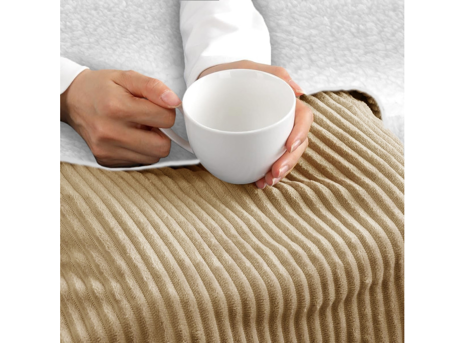 Vyhrievaná deka TERO 160x130 cm - béžová