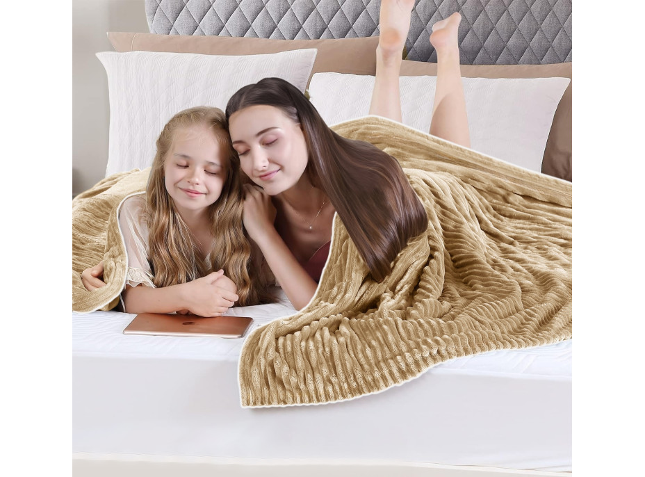 Vyhrievaná deka TERO 160x130 cm - béžová