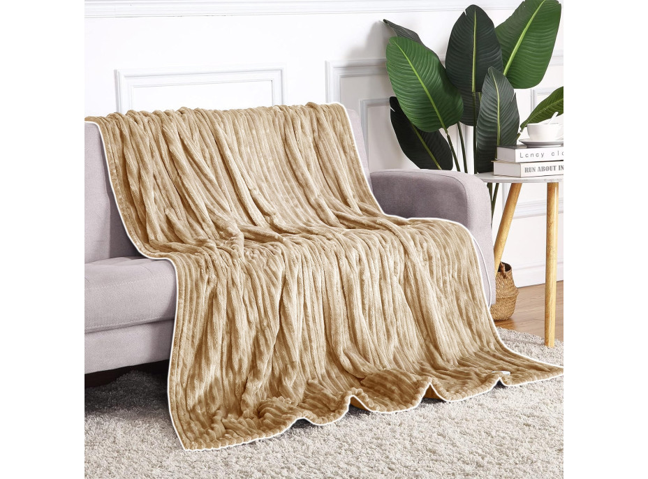 Vyhrievaná deka TERO 160x130 cm - béžová