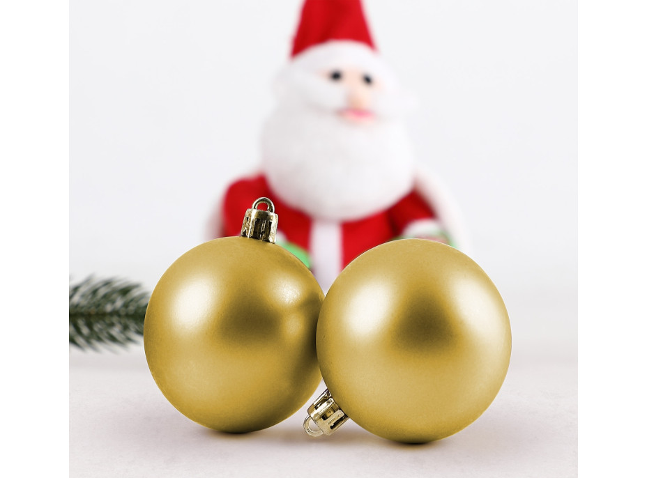 Vianočné závesné banky na stromček ESTRELLA 66 kusov - zlaté