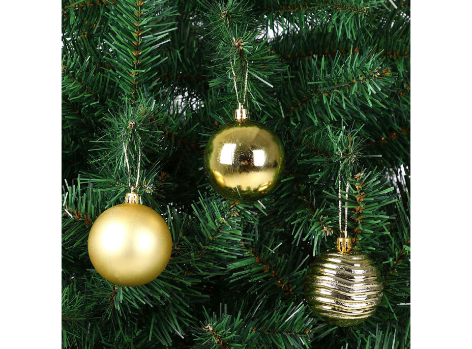 Vianočné závesné banky na stromček ESTRELLA 66 kusov - zlaté