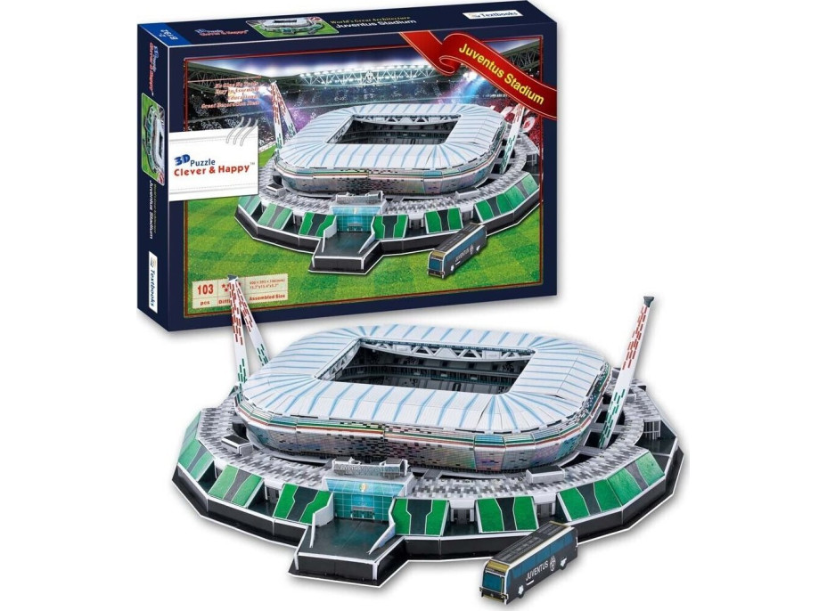 CLEVER&HAPPY 3D puzzle Štadión Allianz - FC Juventus 103 dielikov