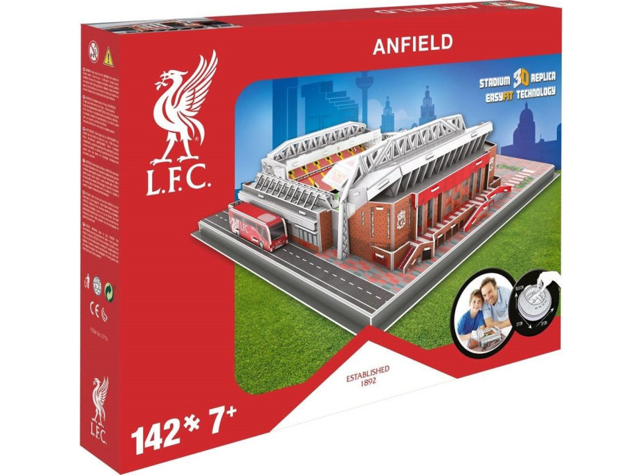 STADIUM 3D REPLICA 3D puzzle Štadión Anfield - FC Liverpool 142 dielikov