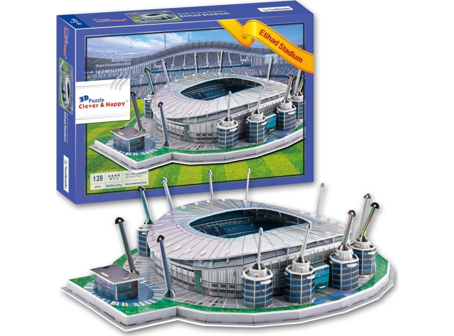 CLEVER&HAPPY 3D puzzle Štadión Etihad - FC Manchester City 139 dielikov