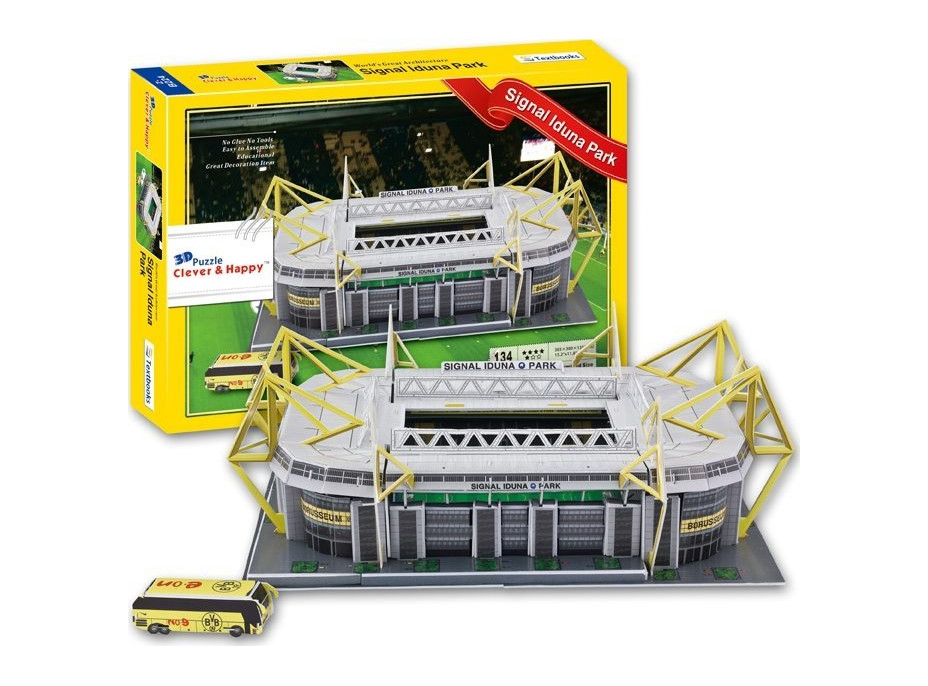 CLEVER&HAPPY 3D puzzle Štadión Signal Iduna Park - FC Borussia Dortmund 134 dielikov
