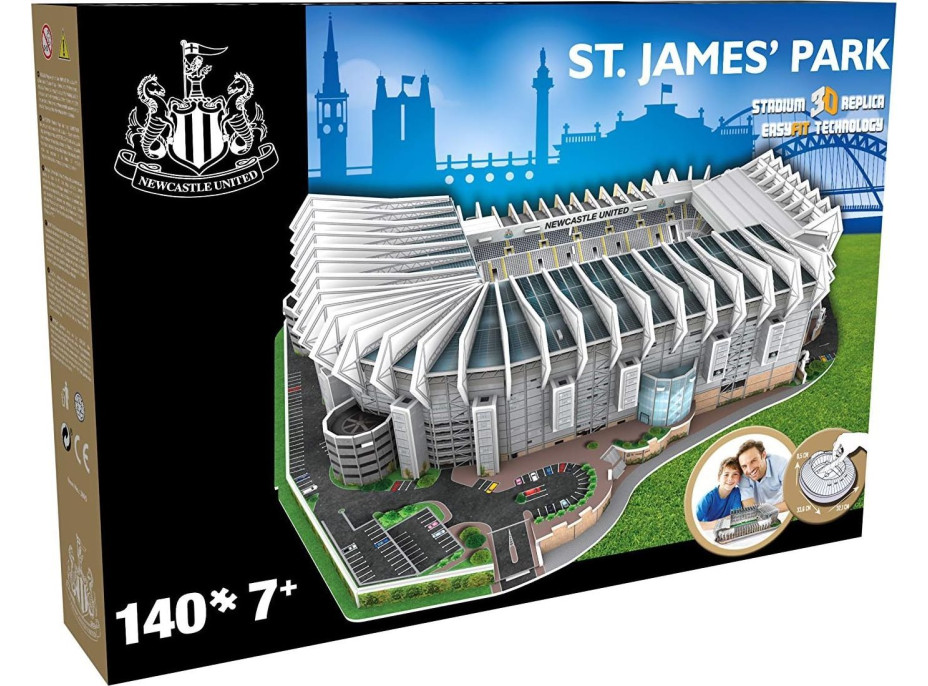 ŠTÁDIUM 3D REPLICA 3D puzzle Štadión St James&#39; Park - Newcastle United FC 140 dielikov