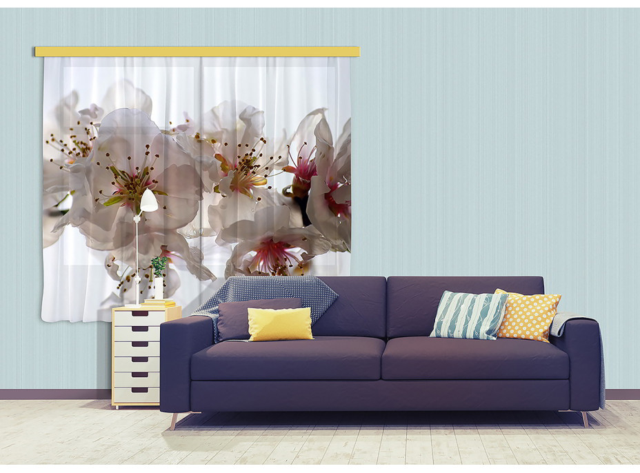 Dizajnový záves - Kvety jabloní - 180x160 cm