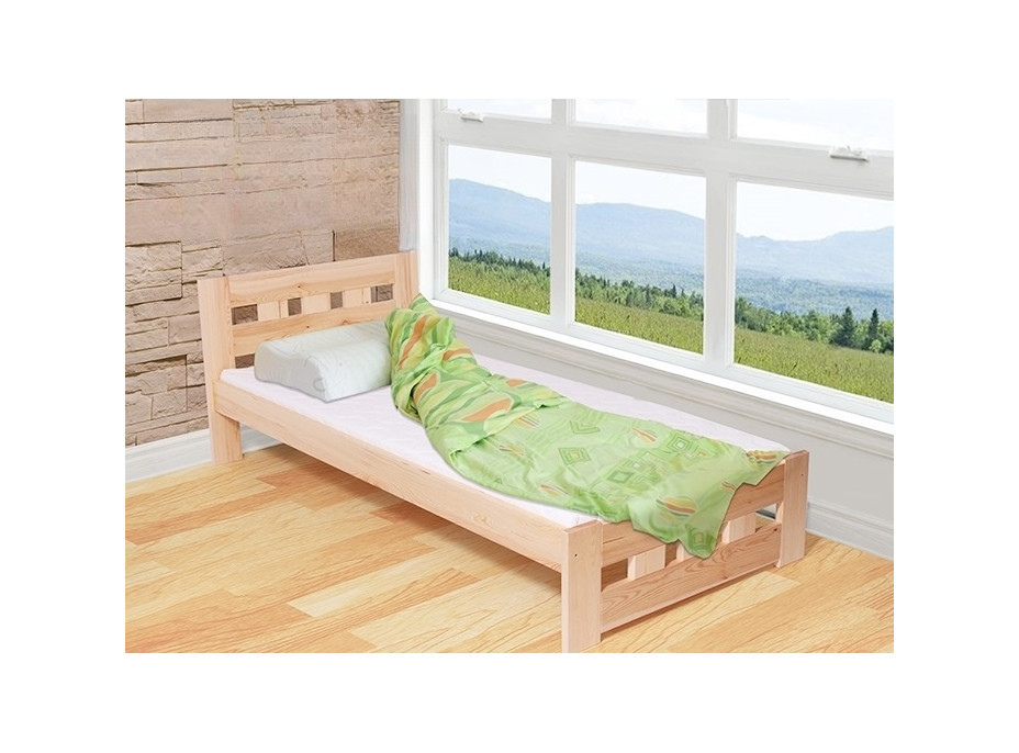 Detská posteľ z masívu borovice VAŠÍK - 200x90 cm - prírodná borovica