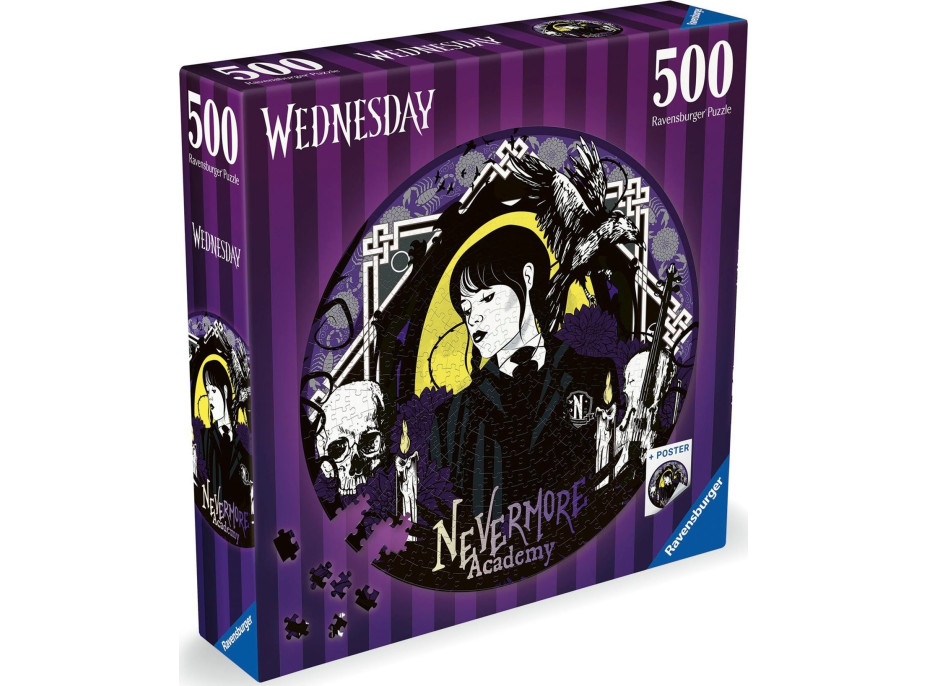 RAVENSBURGER Okrúhle puzzle Wednesday 500 dielikov