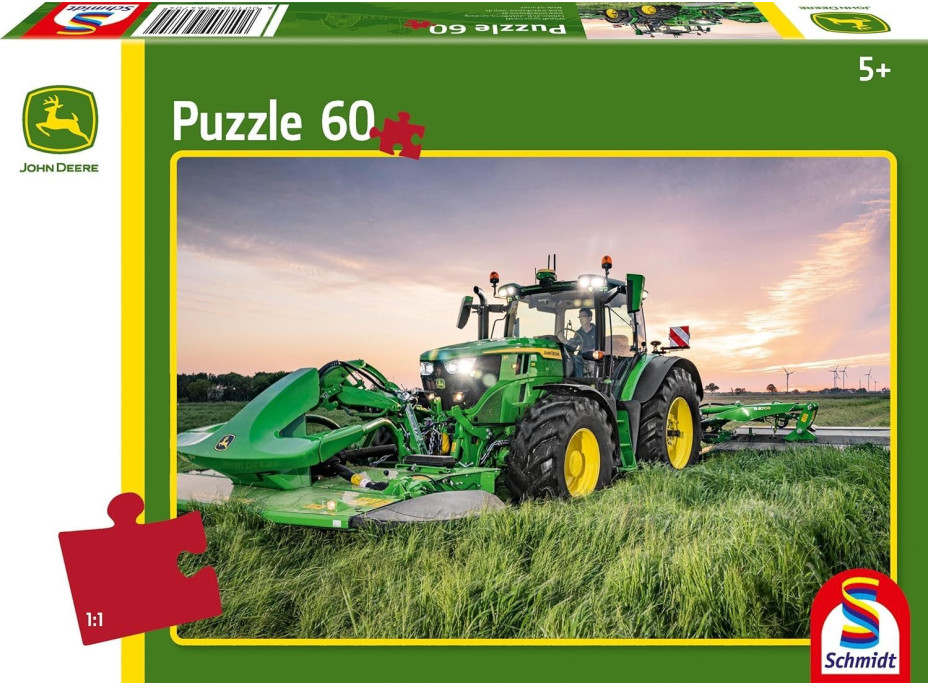 SCHMIDT Puzzle Traktor John Deere 6R 185, 60 dielikov