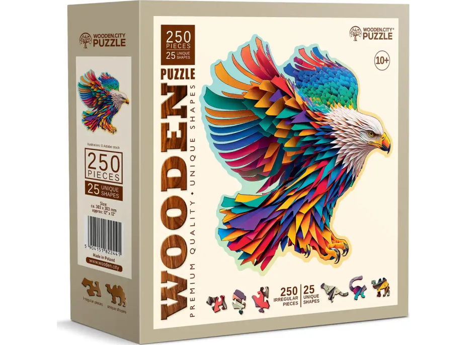 WOODEN CITY Drevené puzzle Bystrý orol 250 dielikov EKO