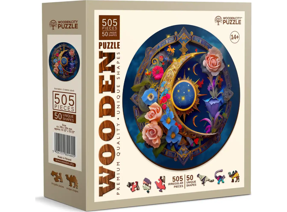 WOODEN CITY Drevené puzzle Kvetinový Mesiac 505 dielikov EKO