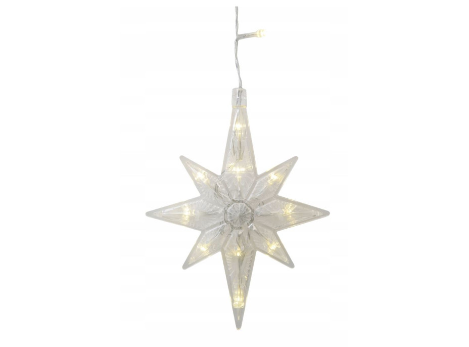 Svetelná girlanda Hviezdy - 138 LED - teplá biela