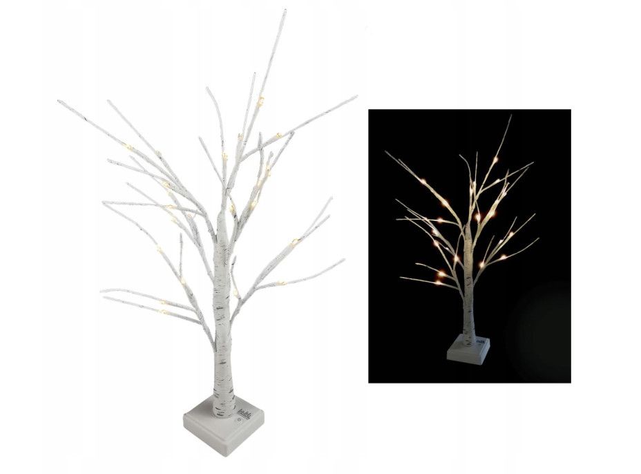 Vianočný LED brezový stromček - 60 cm - 24 LED