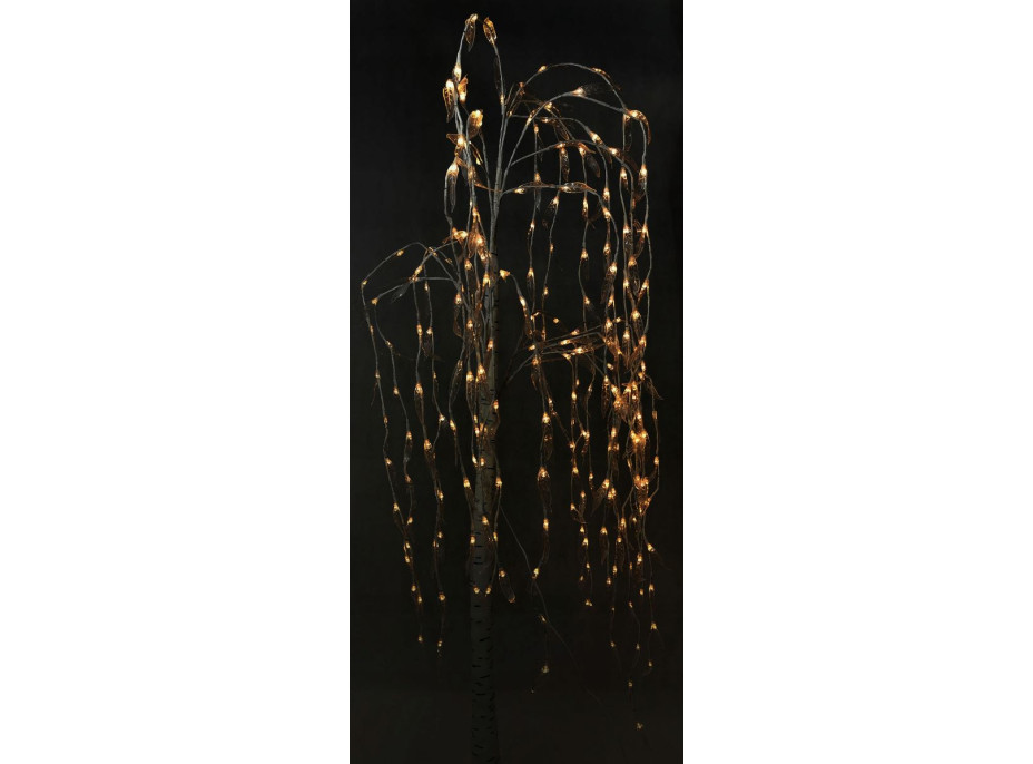 Vianočný LED brezový stromček s lístkami - 180 cm - 240 LED