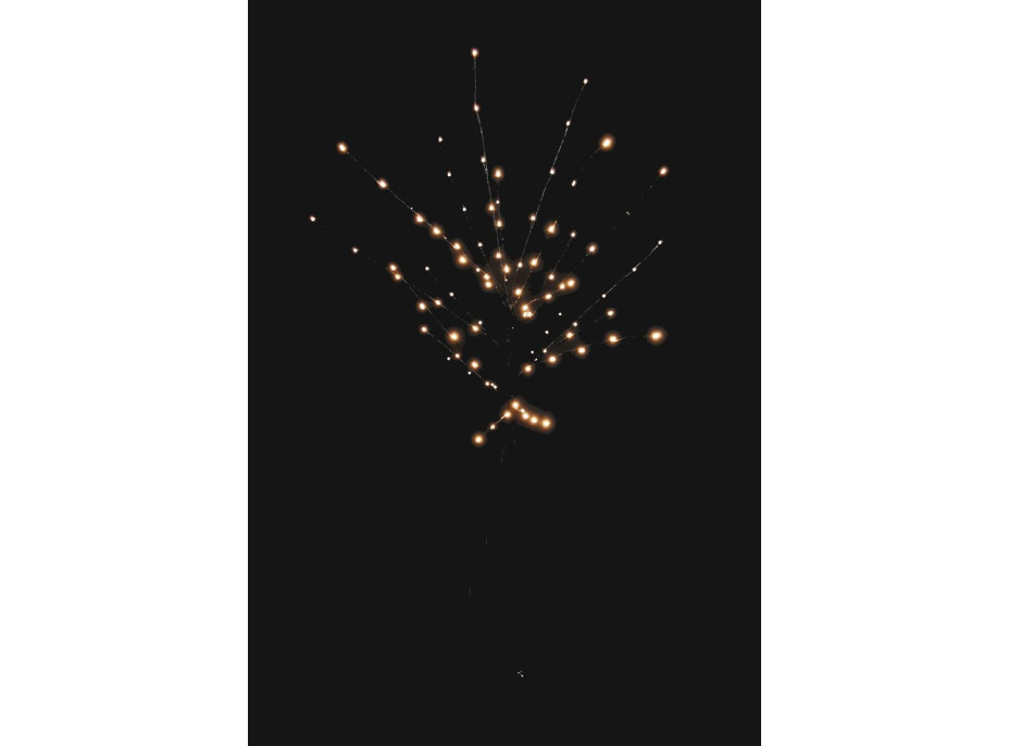 Vianočný LED stromček čierny - 150 cm - 96 LED
