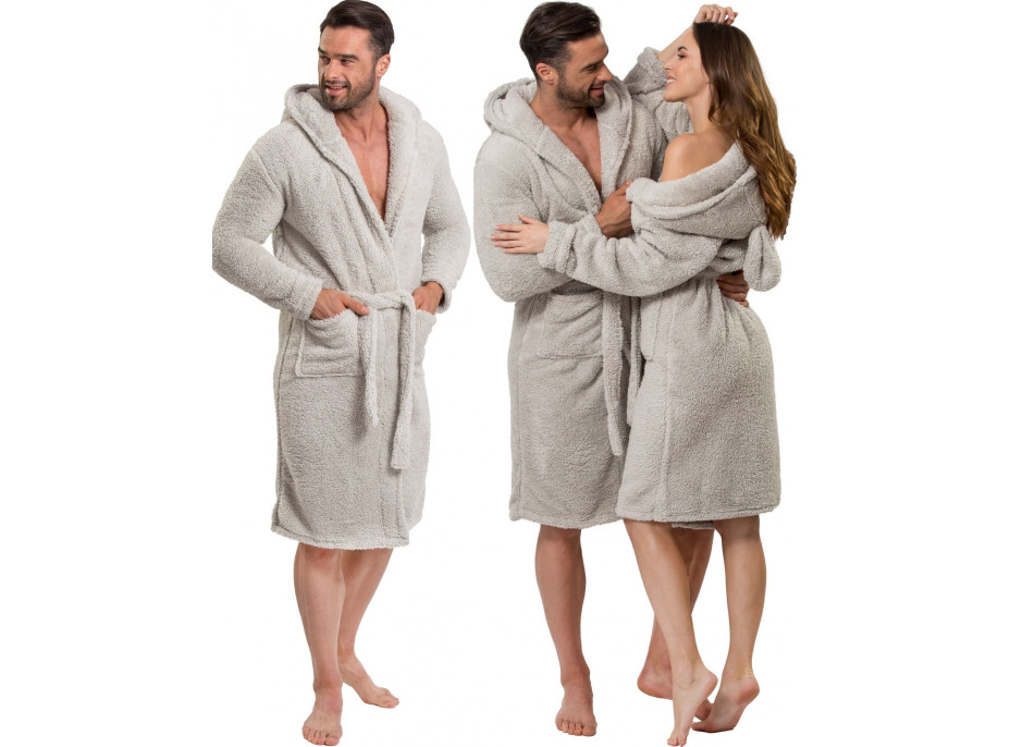 Pánsky župan TEDDY - šedý