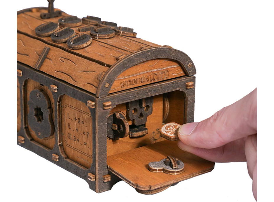 WOODEN CITY 3D drevené puzzle Escape room: Truhla s pokladom 165 dielikov